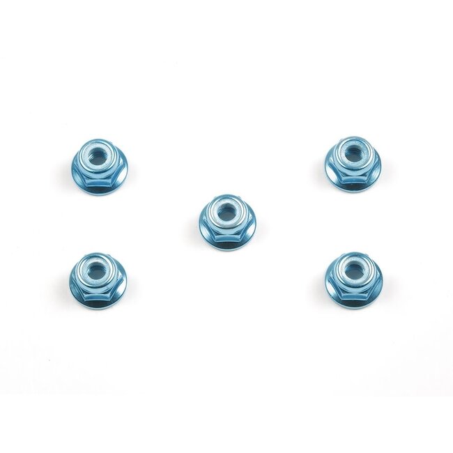 TAMIYA Rc Anodized Flange Lock Nuts 4mm (Blue 4Pcs)