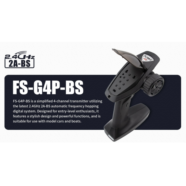 FLYSKY-GT2A-BS  2.4GHz 4-Channel Wheel Transmitter & Receiver FS-R4D-BS ( WITHOUT BOX