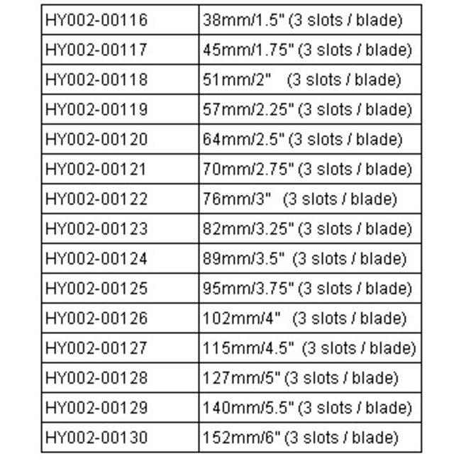 HY ALUMINIUM SPINNER 70mm 2 3/4" 3BL 11/4" ADAPTER INCLUDED (1PK) ( OLD CODE HY020136 )