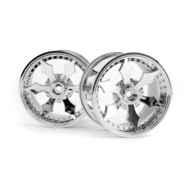 HPI TRUCK WHEELS SPIKE MONSTER CHROME WHEEL