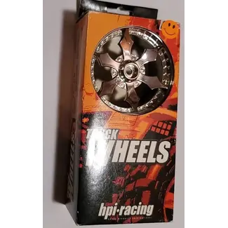 HPI HPI TRUCK WHEELS SPIKE MONSTER BLACK CHROME WHEEL