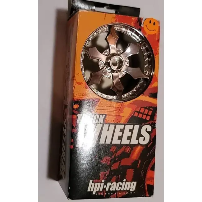 HPI TRUCK WHEELS SPIKE MONSTER BLACK CHROME WHEEL