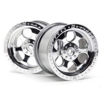 HPI HPI #3117 - 6 SPOKE WHEEL SHINY CHROME (83x56mm/2pcs)