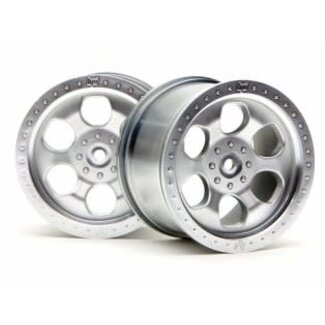 HPI HPI #3119 - 6 SPOKE WHEEL MATTE CHROME (83x56mm/2pcs)