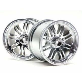HPI HPI #3138 - 8 SPOKE WHEEL SATIN CHROME (83x56mm/2pcs)