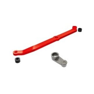 TRAXXAS TRAXXAS  Steering link, 6061-T6 aluminum (RED-anodized)/ servo horn,