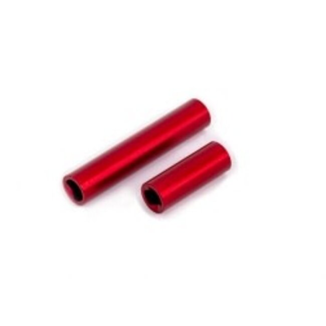 TRAXXAS TRX4M Driveshafts, center, female, 6061-T6 aluminum (RED-anodized) (front & rear) (for use with #9751 metal center driveshafts)