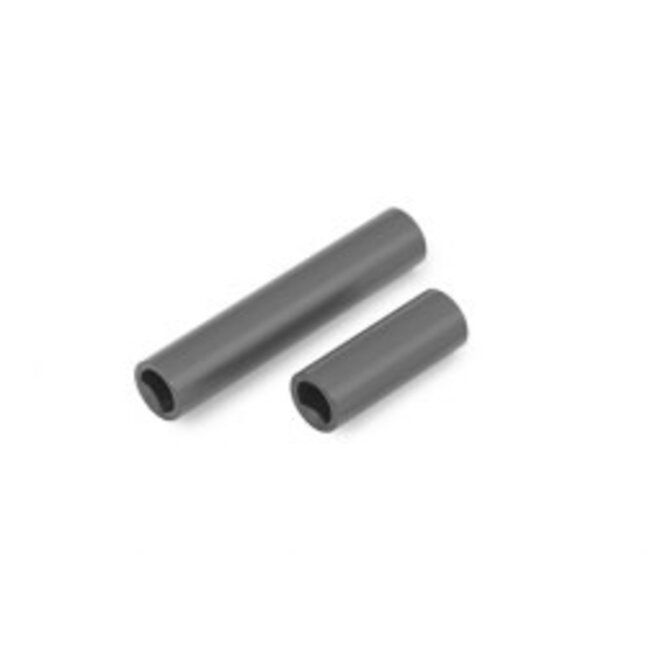 TRAXXAS TRX4M Driveshafts, center, female, 6061-T6 aluminum (GRAY-anodized) (front & rear) (for use with #9751 metal center driveshafts)