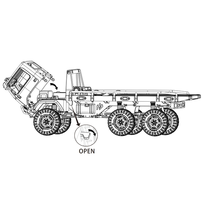 HobbyPlus 1/18 CR-18P 6X6 Flatbed Brushed