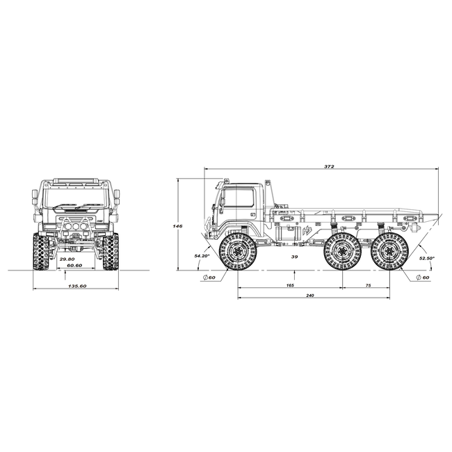 HobbyPlus 1/18 CR-18P 6X6 Flatbed Brushed