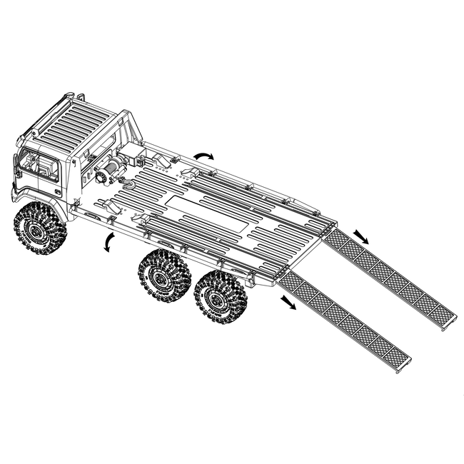 HobbyPlus 1/18 CR-18P 6X6 Flatbed Brushed