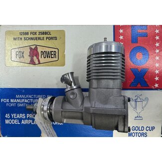 FOX FOX 25 BB C/L STUNT ENGINE  ( new old stock ) WITH ORIGINAL BOX &  MUFFLER