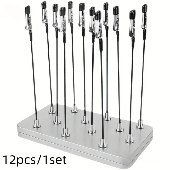 ACE Model Painting Stand with 12-Piece Magnetic Flexible Alligator Clip Rod Set