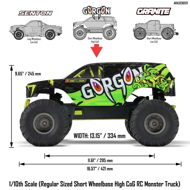 Arrma Gorgon 2wd Monster Truck