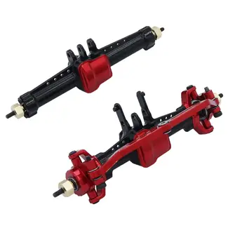 ACE RADIO CONTROLLED MODELS ACE TRX4M ALUMINIUM COMPLETE DIFFS BLACK RED FRONT AND REAR