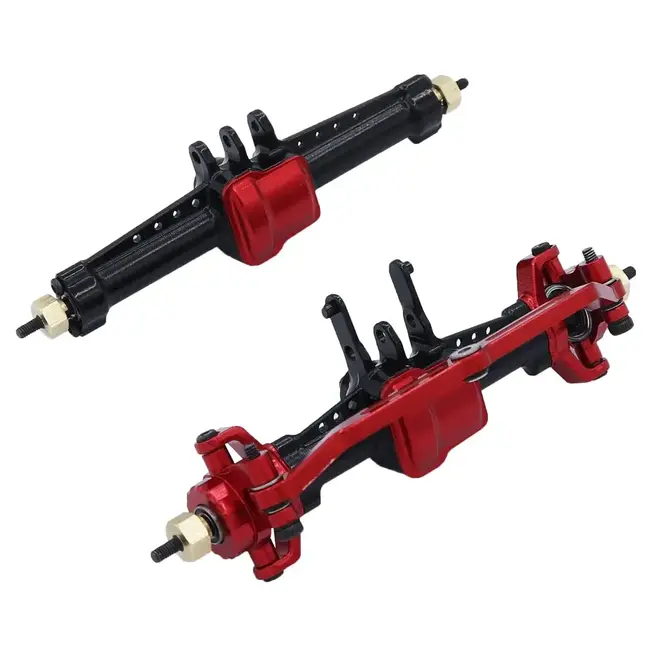 ACE TRX4M ALUMINIUM COMPLETE DIFFS BLACK RED FRONT AND REAR
