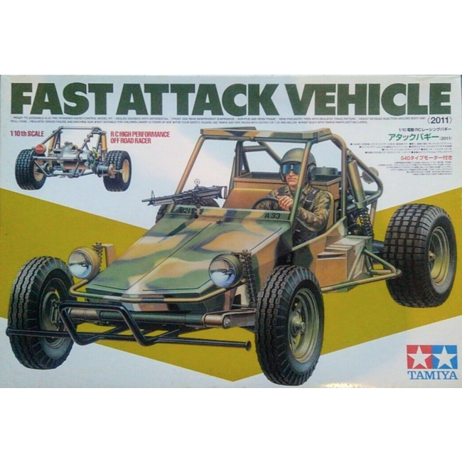 TAMIYA R/C FAST ATTACK VEHICLE 2011  NEEDS 1 SERVO RADIO/BATTERIES/CHARGER