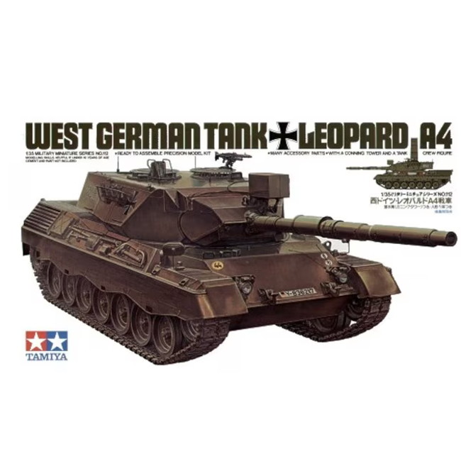 West German Tank Leopard A4 Tamiya  No. MM212   1:35 kit