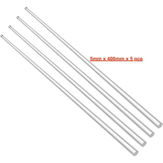 ACE RADIO CONTROLLED MODELS ACE CLEAR ACRYLIC ROD 5x400mm 5pk