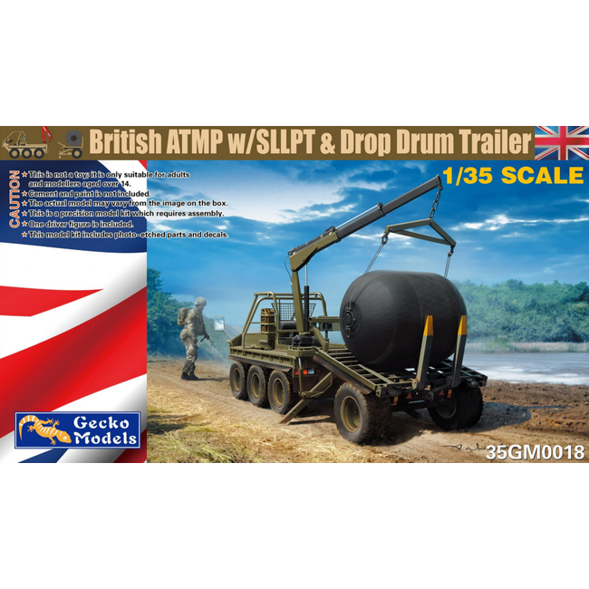 Gecko 1/35 BRITISH ATMP WITH S\LLPT & DROP DRUM TRAILER  PLASTIK KIT