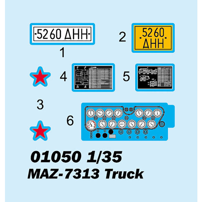 Trumpeter 1/35 MAZ7313 Truck Plastic Model Kit