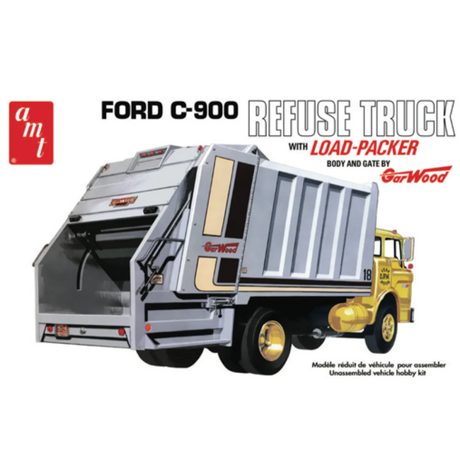 AMT 1/25 Ford C-900 Gar Wood Load Packer Garbage Truck Plastic Model Kit