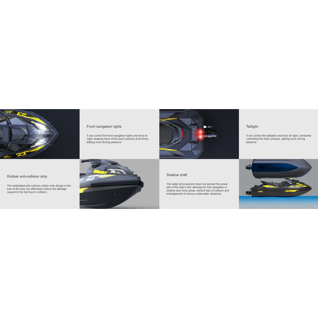 UDI 2.4G Brushless Jet Ski Jet Boat Self-Righting Hull Design