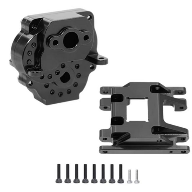 TRX4M Metal Transmission Housing Gearbox Shell With Skid Plate For 1/18 RC Crawler Car TRX4-M Upgrade Parts