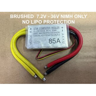 STW STW BRUSHED SPEED CONTROL 85 AMP ( SALE $60.00 ) 7.2-36V NIMH  ( NO LIPO CUT OFF )