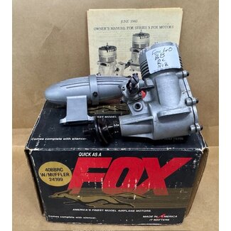 FOX 40 BB RC 1983 VINTAGE MOTOR NIB WITH MUFFLER & INSTRUCTIONS