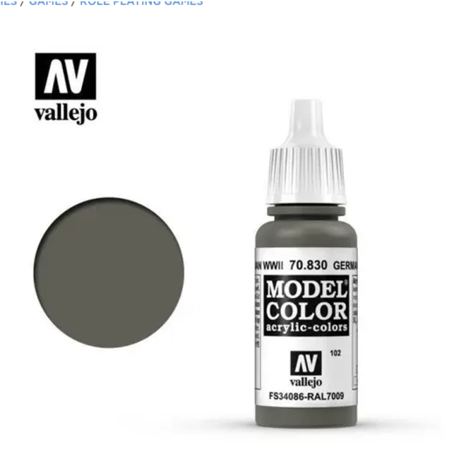Vallejo 70.830 Model Colour German Fieldgrey WWII 17 ml Acrylic Paint