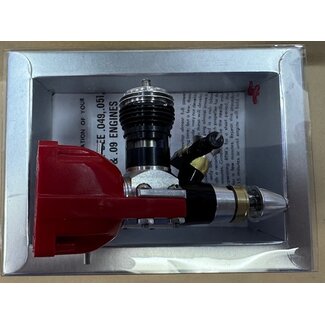 COX COX  ENGINE TEE DEE .049 VINTAGE WITH RED TANK 1985-1995  NON ORIGINAL BOX  WITH REPRINT INST #4