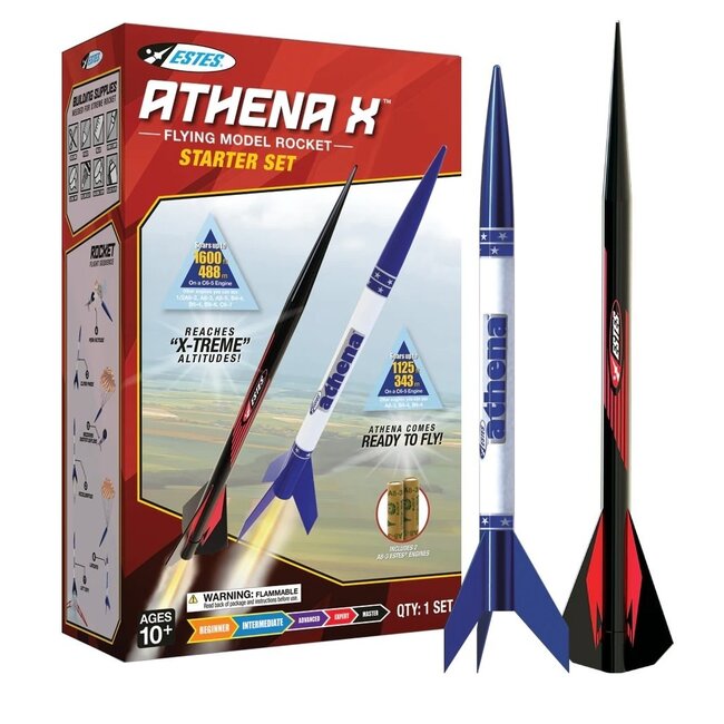Estes Athena X Beginner Model Rocket Starter Set (Includes Engines) [5304]