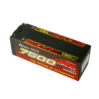 GENS ACE Gens Ace 4S Redline 7500mAh 15.2V 130C Hardcase/5mm bullet HV LiPo Battery (Deans)
