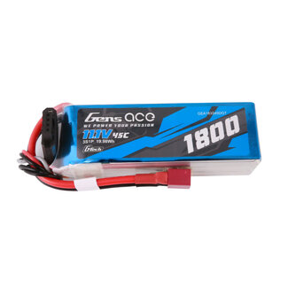 GENS ACE Gens Ace G-Tech 3S 1800mAh 45C 11.1V Soft Pack Lipo Battery (Deans)