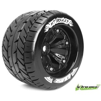 LOUISE WORLD LOUISE MT-Rocket Tyre On Black Rim 0 Offset
