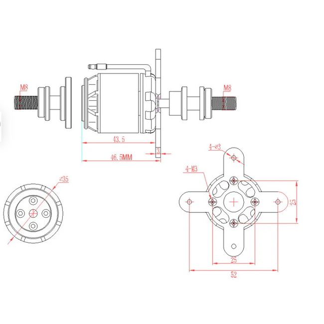 EMAX GT28201/06 985KV 2-4 CELLS 2300G THRUST