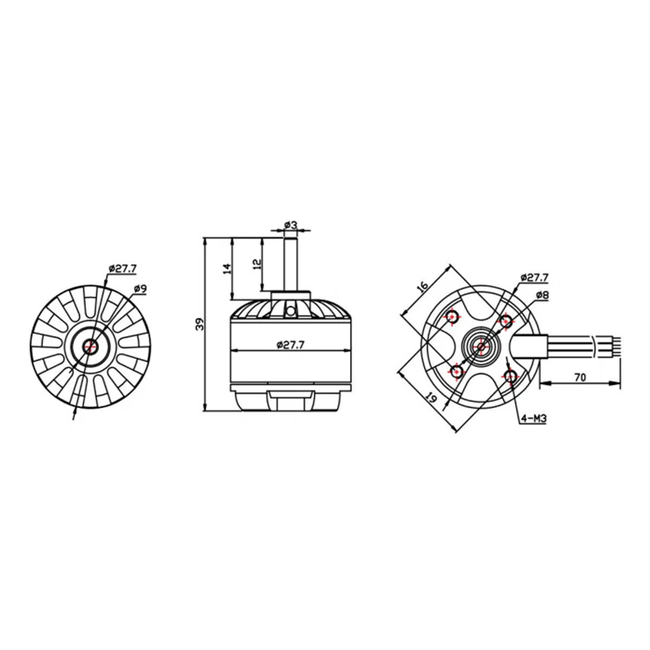 EMAX GT2212C 1000KV 2-4 CELLS 1590G THRUST