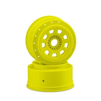 JCONCEPTS JCONCEPTS 9-shot 17mm hex SCT tire wheel - yellow, 2pc.