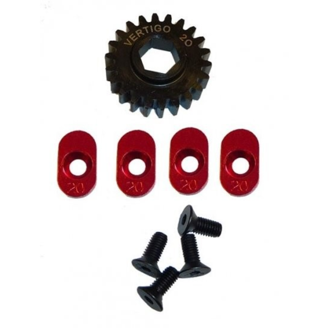 Vertigo Steel  VP Losi Hex drive clutch bell & pinions