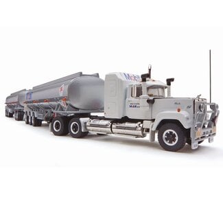 HIGHWAY REPLICAS HIGHWAY REPLICAS 1:64 TANKER ROAD TRAIN MOBIL, FEATURES PRIME MOVER, DOLLY & 2X TANKER TRAILERS