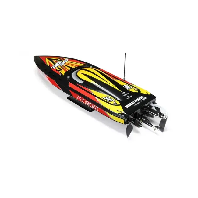 Pro Boat Sonicwake V2 36inch DeepV Boat, RTR, Black, PRB08032V2T1