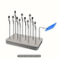 ACE Model Painting Stand Medium Siver box  with 12-Piece Magnetic Flexible Alligator Clip Rod Set