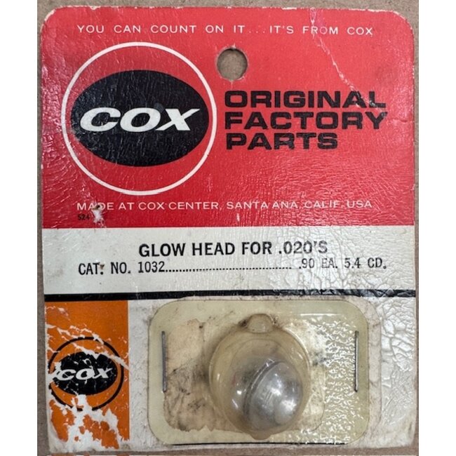 COX ENGINES GLOW HEADS .020