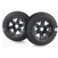 Rovan  Baja 5B Front Dirt Buster Tyres on Black Rims - Beadlocked Wheels 2Pcs