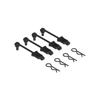 ARRMA Arrma Body Clip Retainer 1/10 Scale Black (4), AR390165