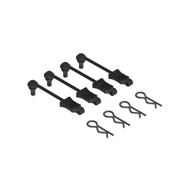 Arrma Body Clip Retainer 1/10 Scale Black (4), AR390165