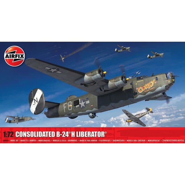 1/72 AIRFIX CONSOLIDATED B-24H LIBERATOR Plastic Model Kit 09010