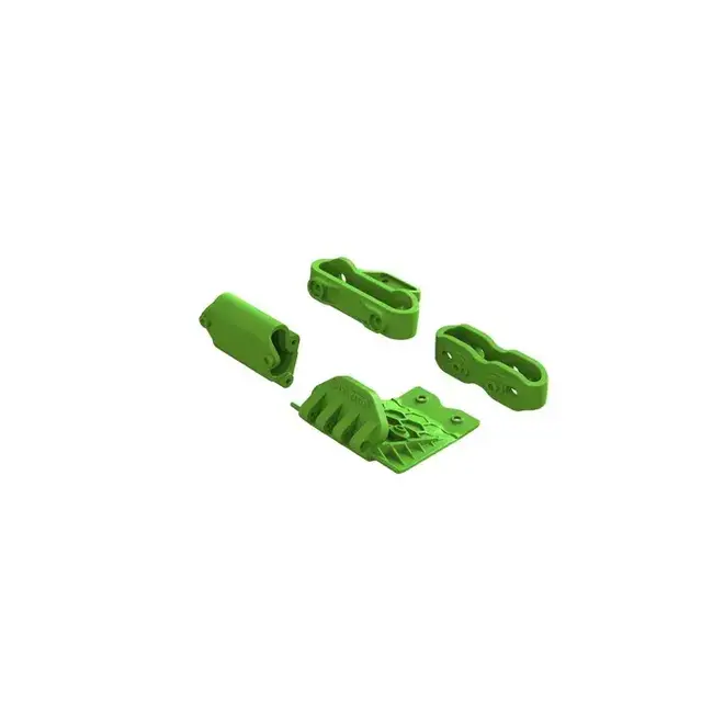 Arrma Lower Skid And Bumper Mount Set, Green, Gorgon