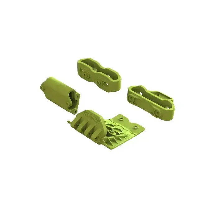 Arrma Lower Skid And Bumper Mount Set, Yellow, Gorgon